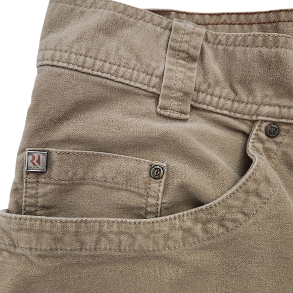 ROYAL ROBBINS brushed moleskin cotton pants men camel 34x32 - Picture 9 of 15